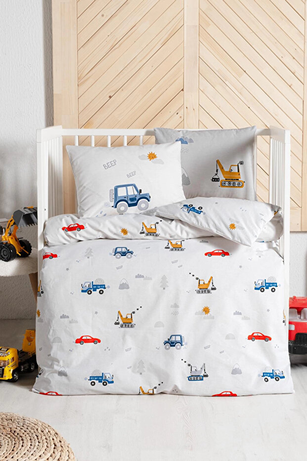 Kz Ranforce Baby Bedding Set Knz-001 Digger Cars
