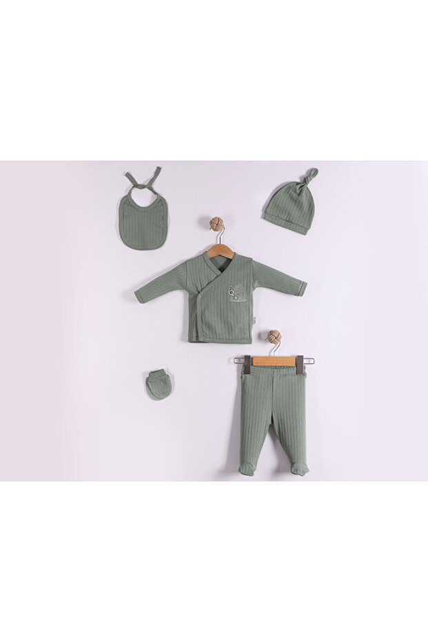 Dino Printed 5-Piece Unisex Hospital Outfit Set