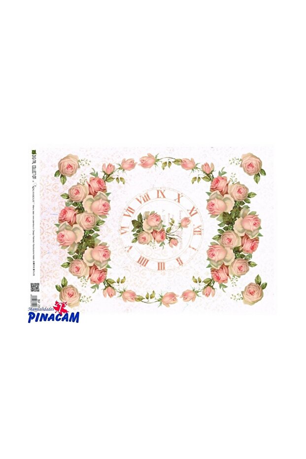 Rice paper 35x50cm DGR 239 Rose clock