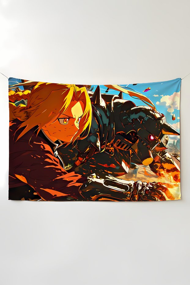 Fullmetal Alchemist Wall Covering – Large Size Tapestry Wall Carpet, Game Anime Movie Room Decor