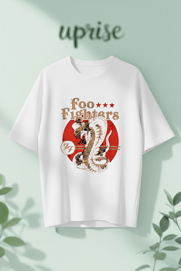 Foo Fighters Printed Cotton Oversize T-Shirt