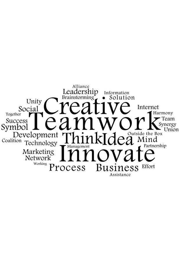 - PVC Vinyl Team Work Typography Wall Sticker - Inspirational Lettering Office Decor for Moti