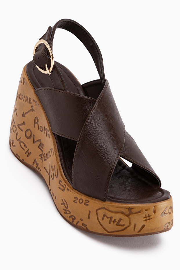 Jenifer Brown Wedge Heeled Women's Sandals