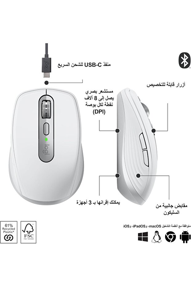 ماوس MX Anywhere 3S اللاسلكي المدمج - 2