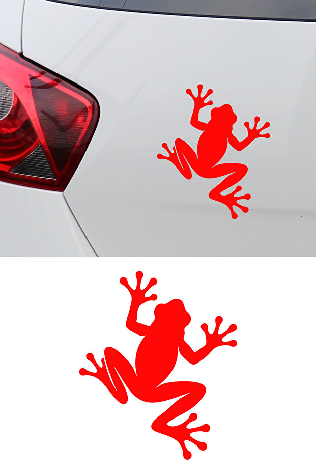 Frog Silhouette Car Sticker - Climbing Frog Sticker - Car Motorcycle Helmet Sticker 12X15Cm