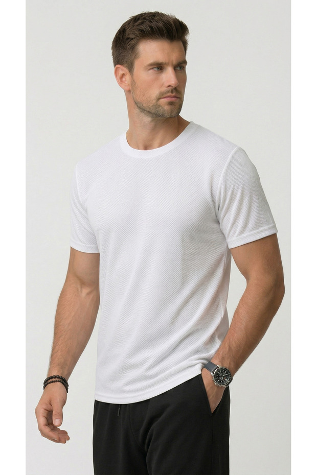 Pro+ Men's White Sports T-Shirt | Breathable | Sweat-Proof
