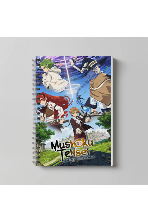 Mushoku Tensei Anime Notebook A4 Size 60 Sheets Unlined Character Printed