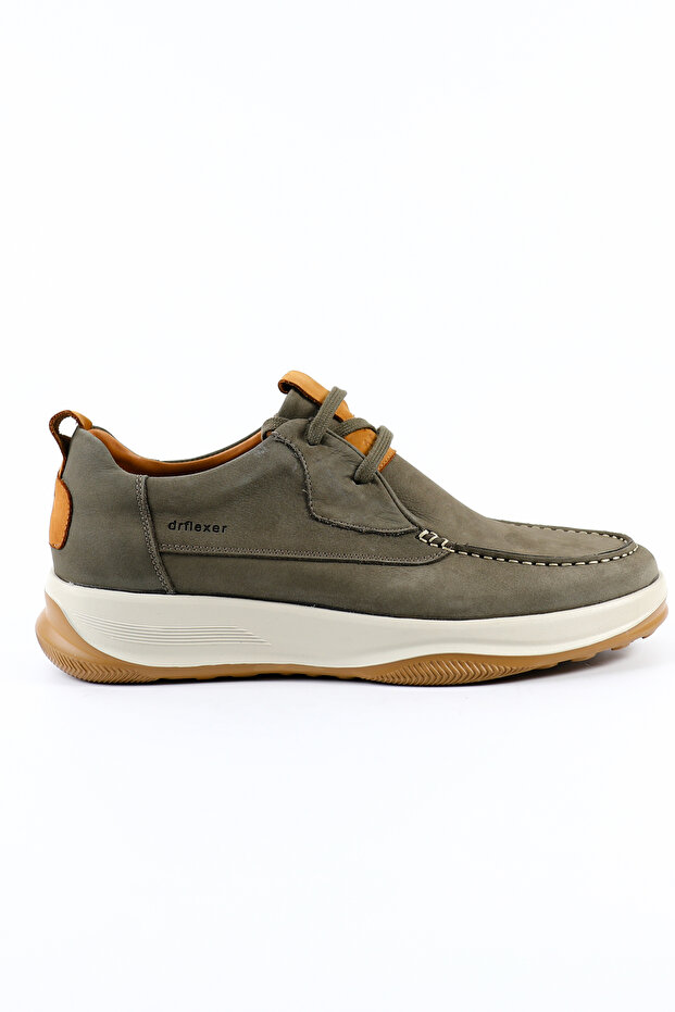 Genuine Leather Khaki Nubuck Casual Men's Shoes - Flex255102