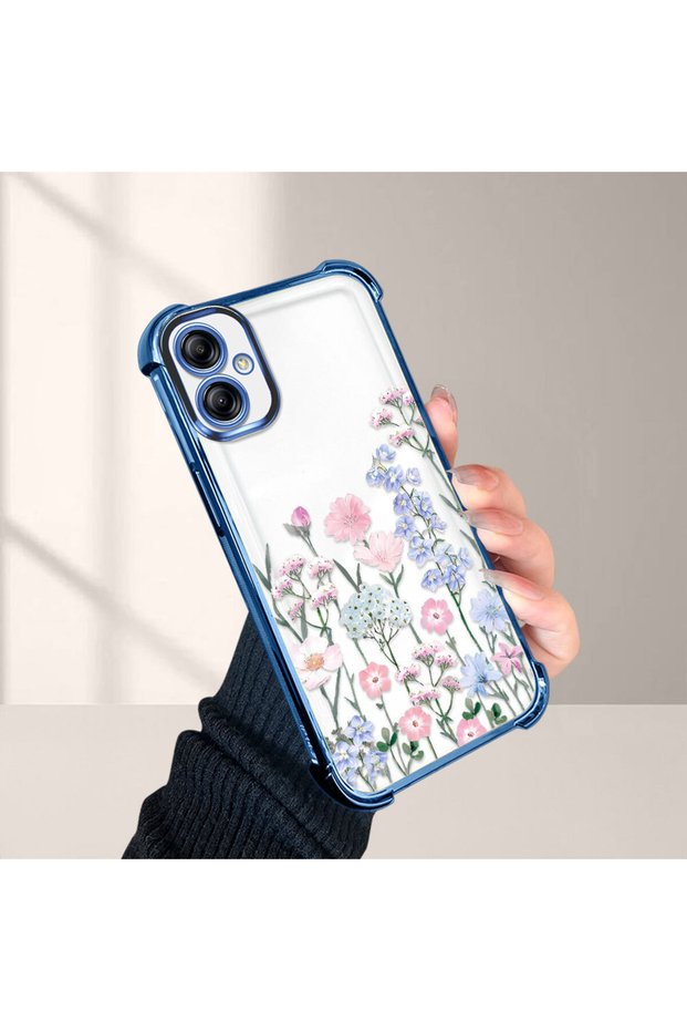 Samsung Galaxy A04E Compatible Beautiful Flower Pattern Drop-Resistant Protective Case