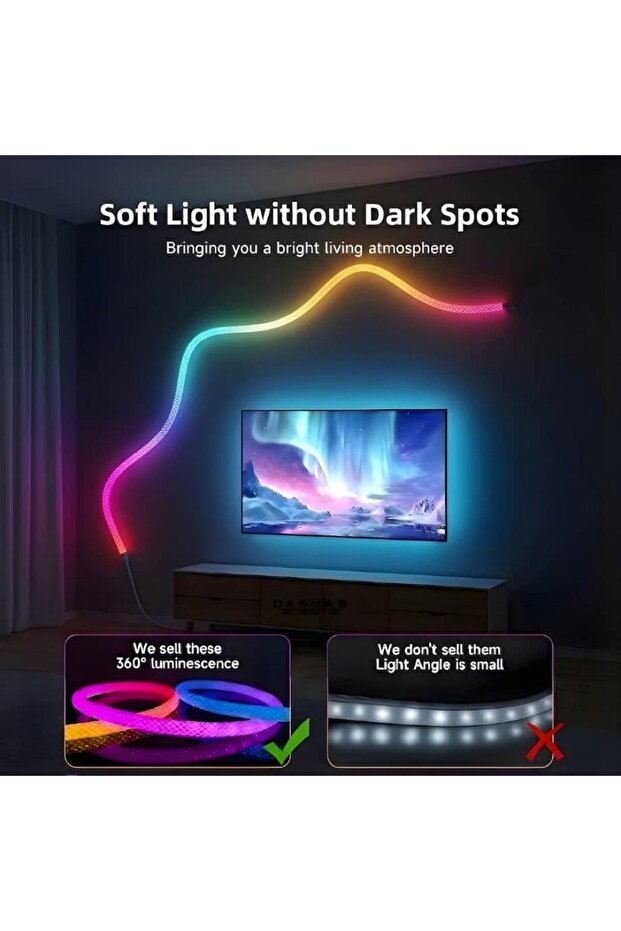 وحدة تحكم LotusLamp X الذكية للإضاءة LED RGB - تحكم عبر تطبيق البلوتوث وجهاز التحكم عن بعد - مزامنة الموسيقى ووظيفة التوقيت - 4