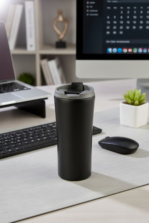 Leakproof, Odorless, 400 ml Stainless Steel Thermos Flask, School Water Bottle, Picnic Tea Coffee Black