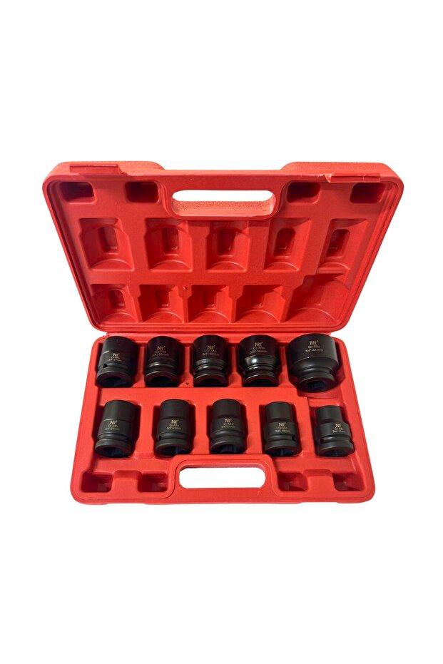 Ndset34 3/4 Six Corner Socket Set 10 Pieces