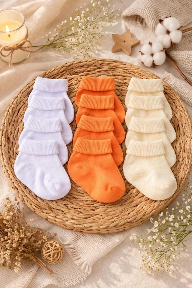 12 Pairs of Cotton - Sweat-Proof - Newborn Baby Socks from the Factory