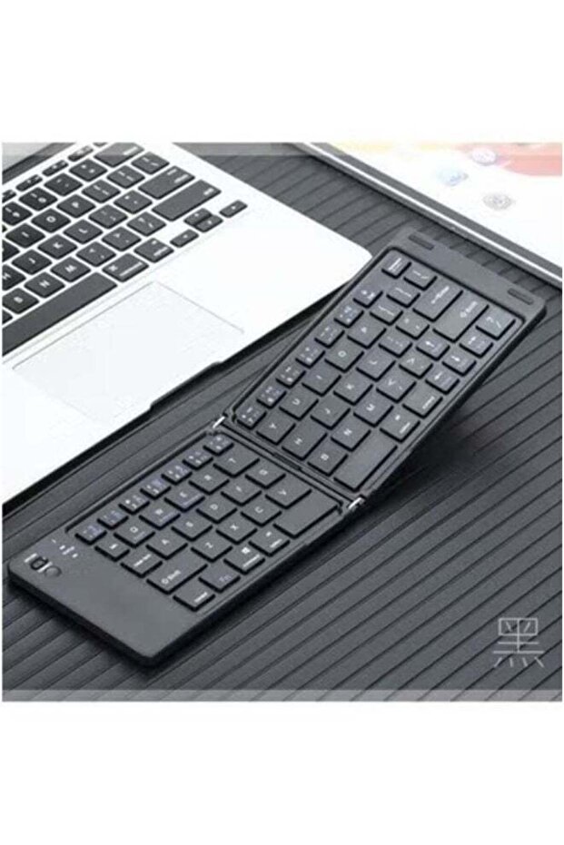 B028 Two-Fold Portable Mini Bluetooth Keyboard – Ultra-Slim Wireless Foldable Keypad with Silent Typ