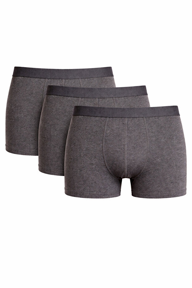 3-Piece Men's 95% Cotton Elastic Breathable Flat Underwear Boxer Set