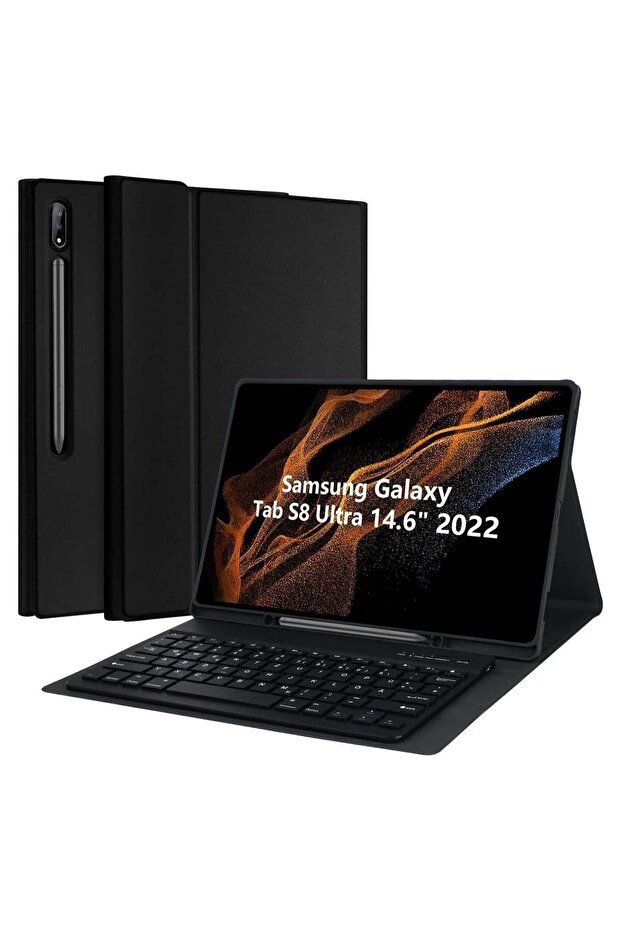 Keyboard Case for Samsung Galaxy Tab S8 Ultra 14.6 inch 2022, Magnetically Detachable Bluetooth Keyb