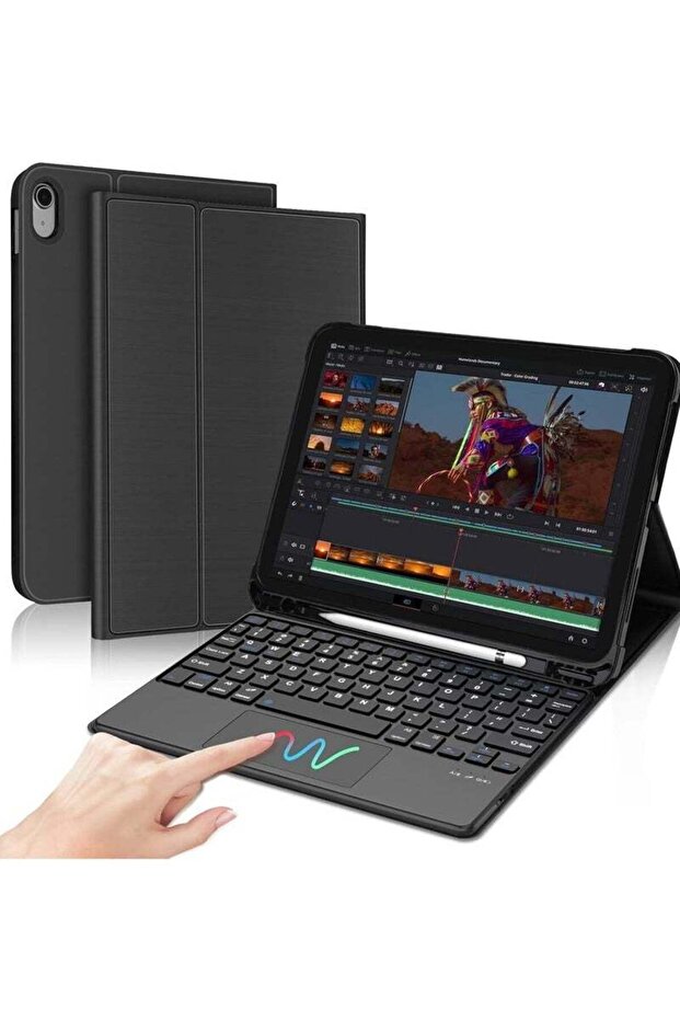 iPad Pro 13" (2024) Wireless Keyboard Case with Touchpad – Detachable Bluetooth Smart Keyboard, Mult