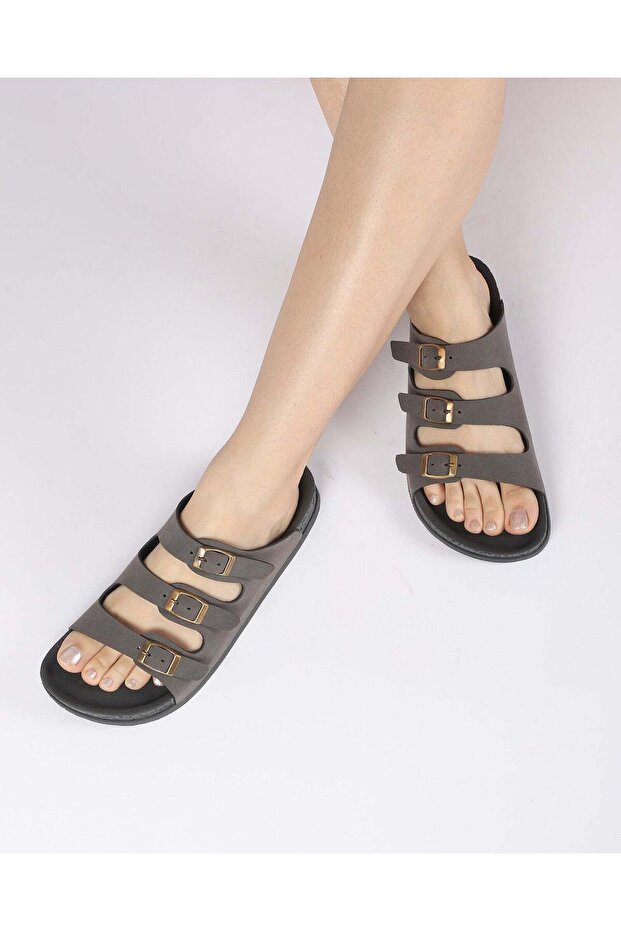 Women's Summer Triple Buckle Slippers - Luxor