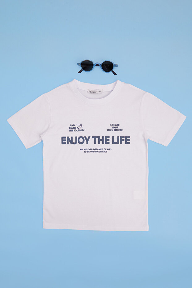 Enjoy the Life Printed Boys' T-Shirt