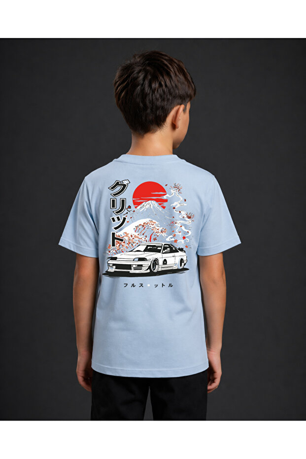 Car Printed Kids T-Shirt Japan Car 100% Cotton