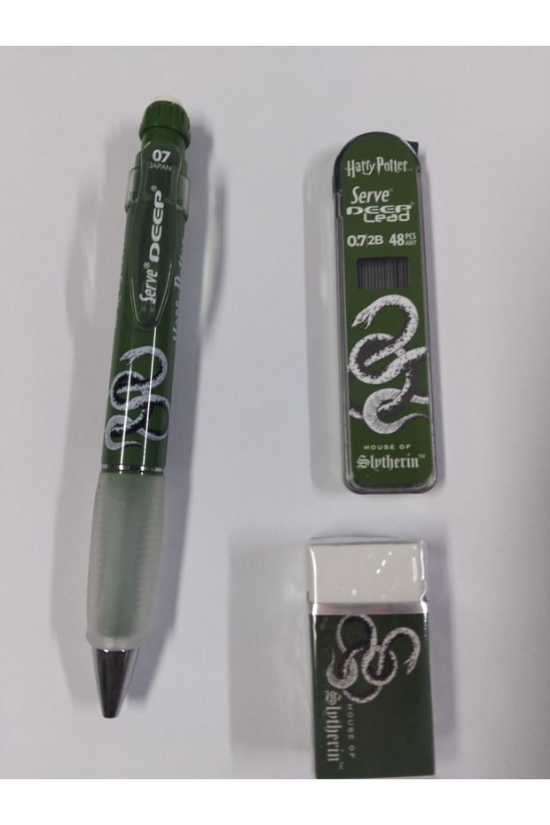 Serve Sv-Deep-07-St-Dm Mechanical Pencil+Eraser and Nib Set Harry Potter Slytherin Checkered