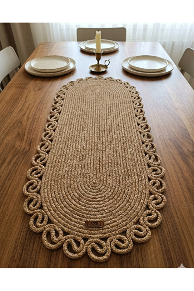 Natural Jute Rope Table Runner American Service 35X80