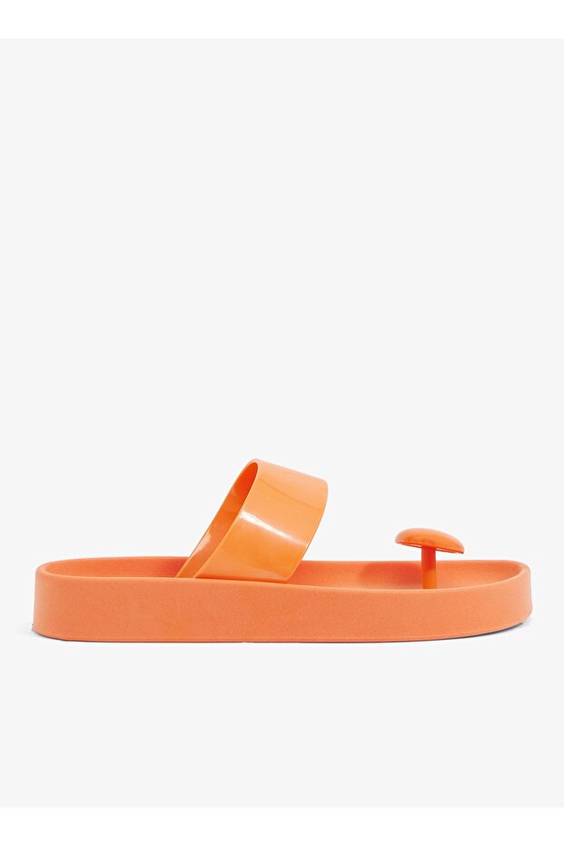 Smooth Stone Women's Anti Slip Sole Single Strap Sandals-Orange, size-39