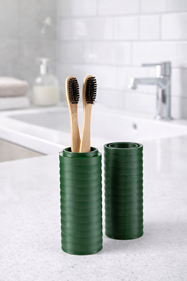 Travel Box-Toothbrush Box Green- -Makeup Box