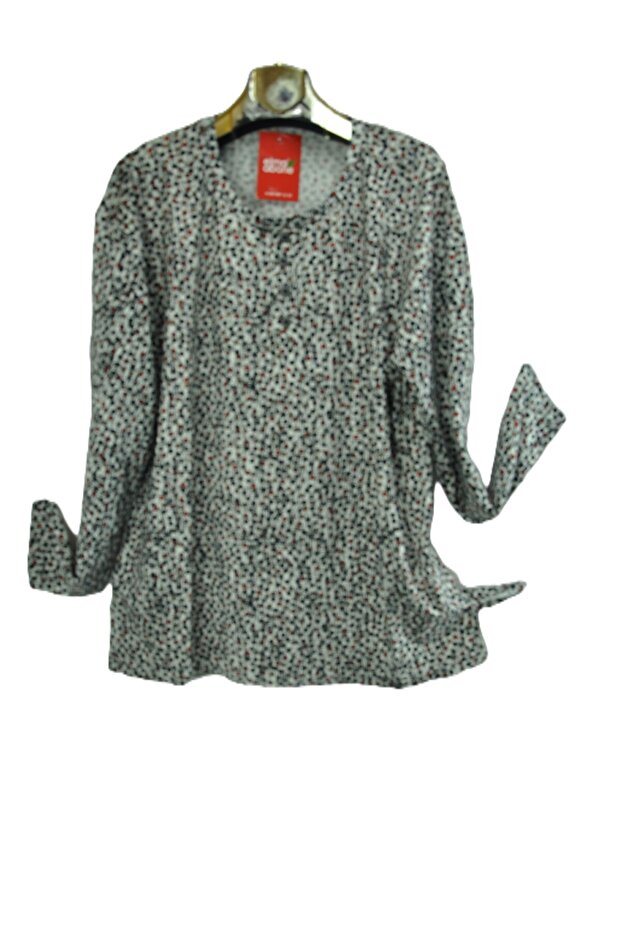 Plus Size Mother-Friendly Combed Cotton Blouse