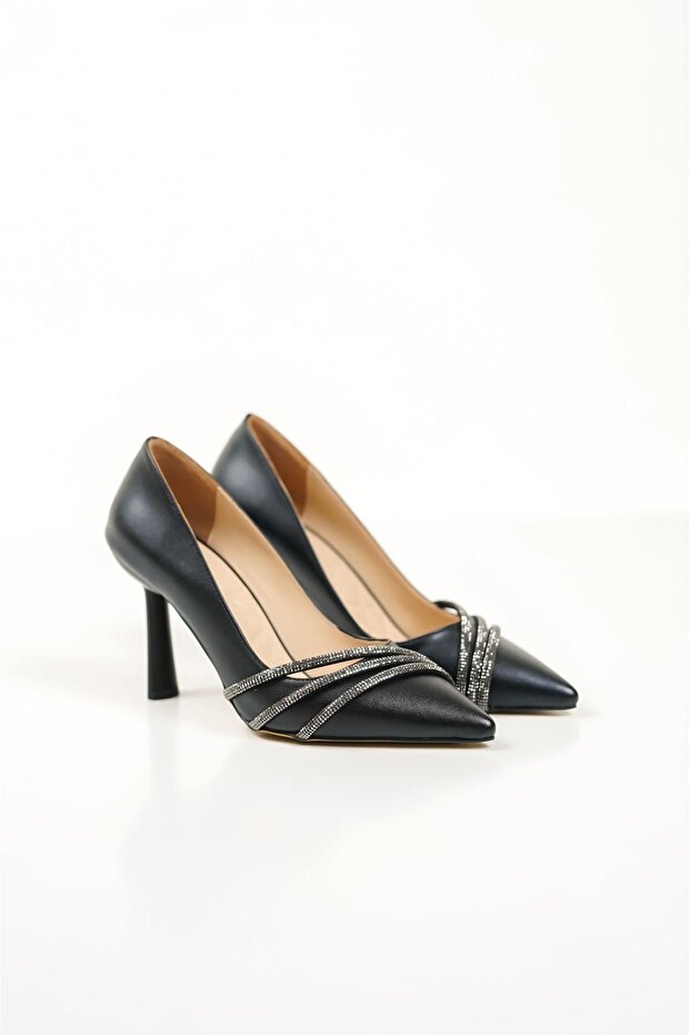 Perth Premium Black Stone Women's Shoes 8.5 cm