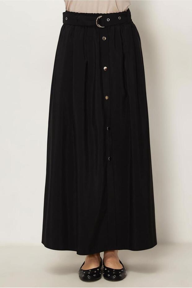 Belted Parachute Fabric Skirt 60757