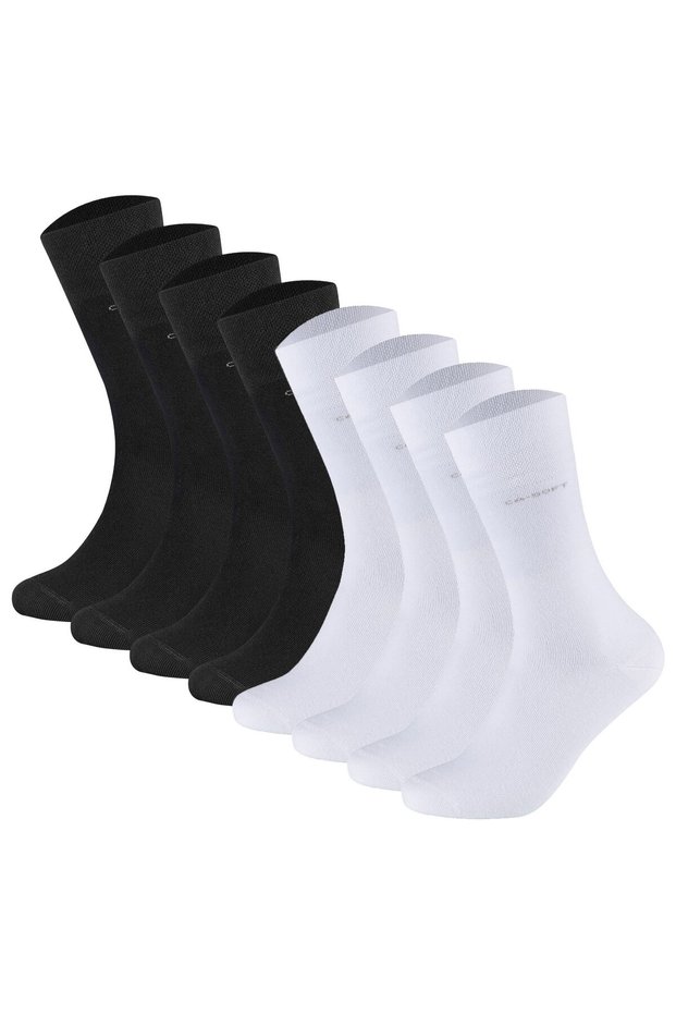 Unisex Socken - Soft Socks, einfarbig, 8er Pack
