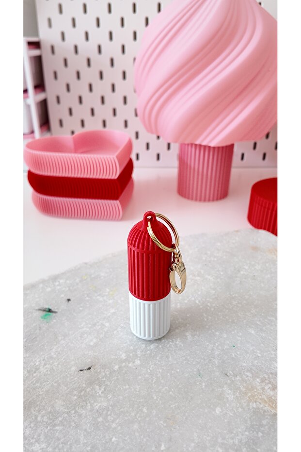 Lips Stick Box Keychain