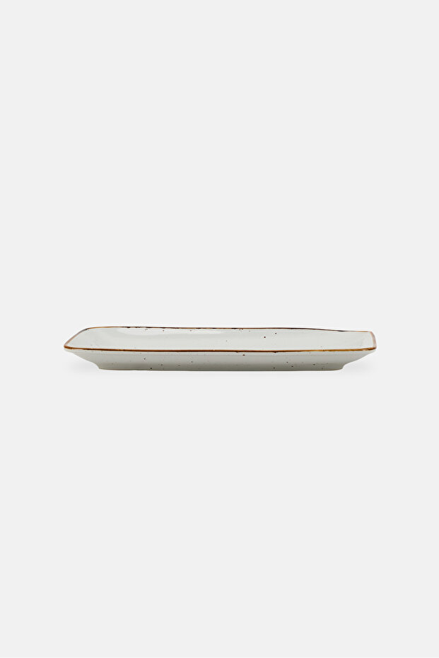 Porcelain Rectangular Plate, White