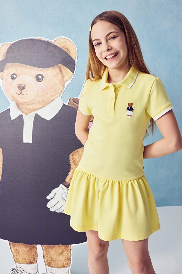 Teddy Bear Cotton Dress for Girls H3249A826Sm