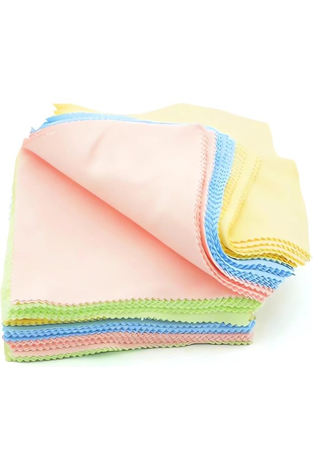 100-Pack Microfiber Cleaning Cloths,5x5 Inch Scratch-Free Wipes for Eyewear,Camera Lenses,and Screens