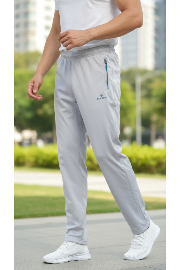 Men's Light Gray Raschel Sweatpants – Comfortable, Lightweight, Breathable, Casual & Sports Use