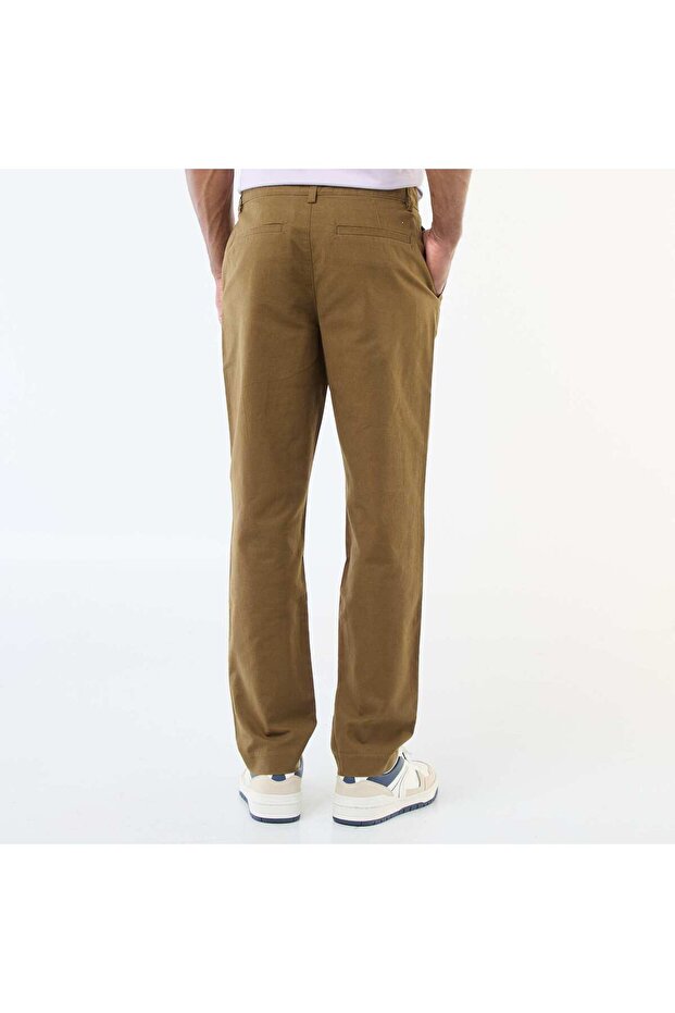 Solid Chino Pants - Regular Fit KHAKI - 3