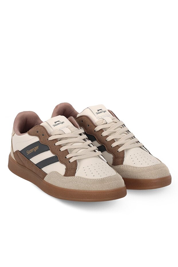Comfortable Fit Lace-Up Sneakers for Daily Use Beige