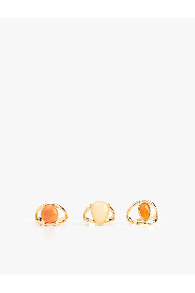Set of 3 Stone Rings
