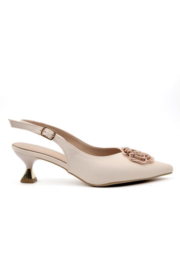 077-988-20 Skin Color Women's Heeled Shoes