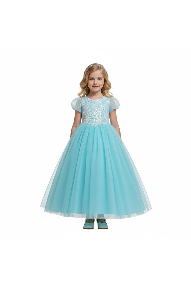 D' Daniela - Puffy Elegant Lace Tulle Party Dress - Multicolor - 3Y to 12Y