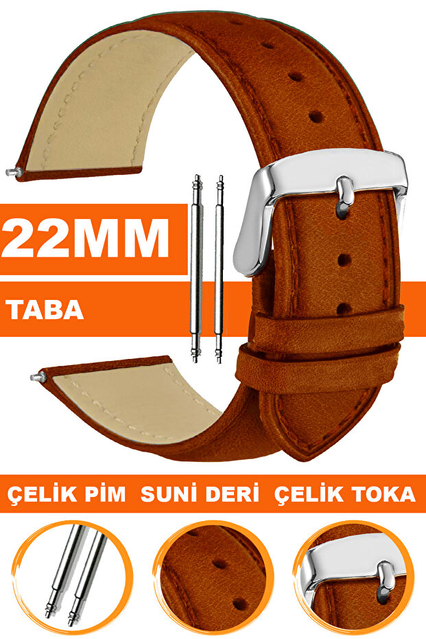 Classic Model Leather Watch Band Strap Compatible with 22mm Watches Al11Db-22Mm
