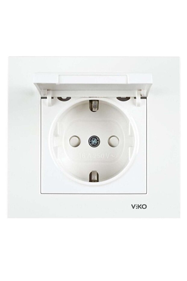 Karre Labeled Covered Grounded Socket Child Proof White (Frameless) 90967Z13