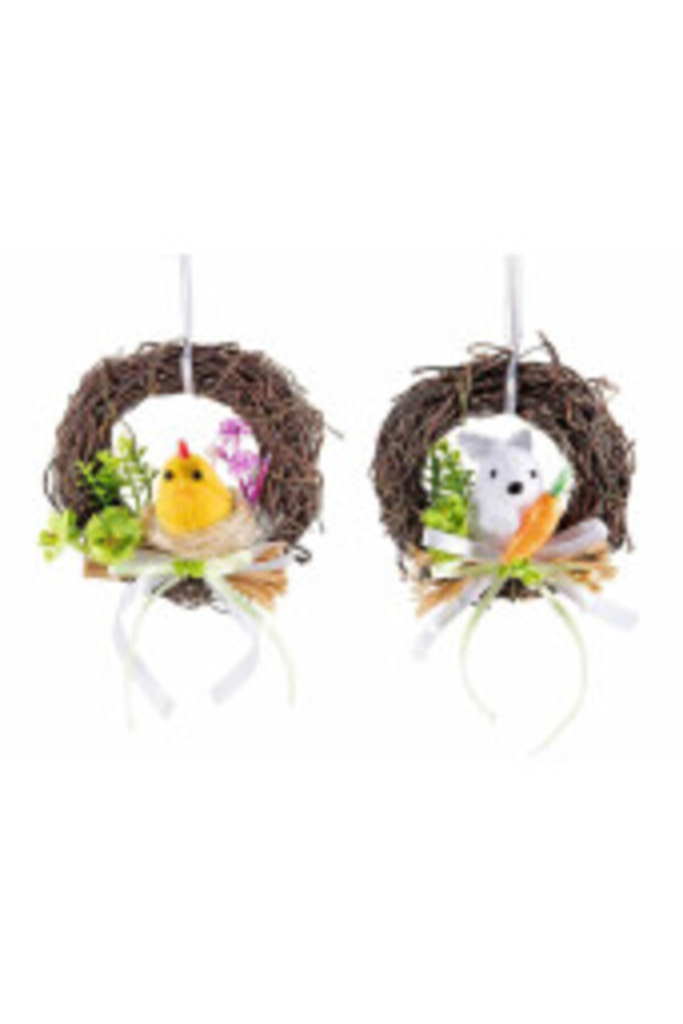 Set de 2 coronițe de Paște 10,5 cm - 5