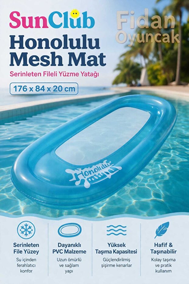 Mesh Pool and Sea Premium Swimming Mattress 176X84X20 cm