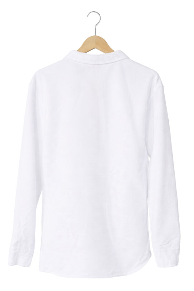 Boy's Modern Cut White Polyester Basic Shirt - 4