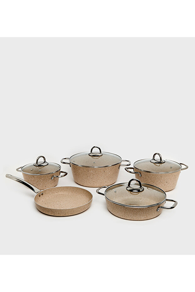 45x37.5x32.5cm Beige Cookware Set