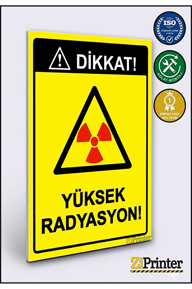 Attention! High Radiation! Isg Warning Sign Dekota 70X100 cm
