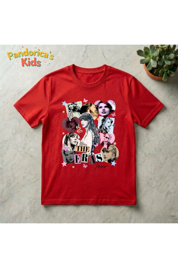 Pandorica's Taylor Swift the Eras Tour Design Cotton Unisex Kids T-Shirt
